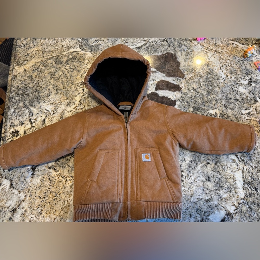 Carhartt Tan Hooded Jacket Boys 6M
